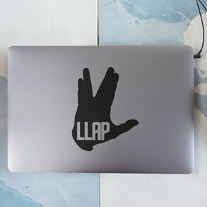 Star Trek LLAP Live Long and Prosper Vinyl Decal, Car Accessory, Laptop Sticker or Instant Pot Decal image 6