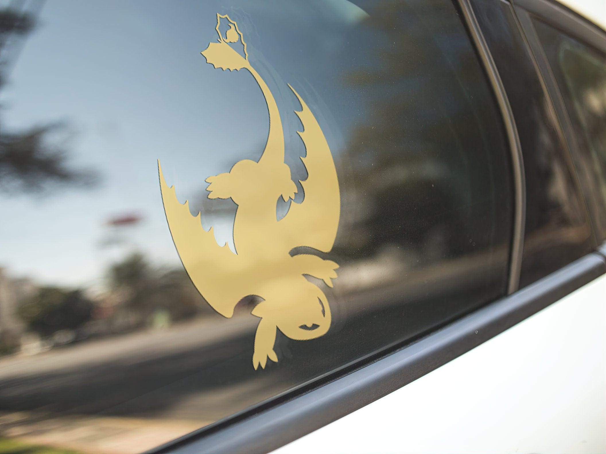 Toothless Car Sticker Outline Toothless the Dragon Vinyl Decal, Car Accessory, Laptop Sticker or ...