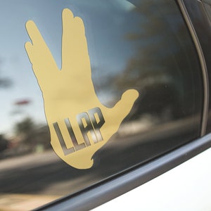 Star Trek LLAP Live Long and Prosper Vinyl Decal, Car Accessory, Laptop Sticker or Instant Pot Decal image 3