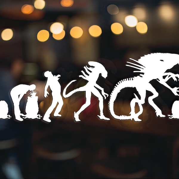 Vinylsticker Alien Xenomorph Evolution: sticker scifi-film
