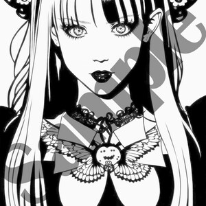 Goth Girls Adult Coloring Pages Beautiful Women in Gothic Clothing to Color Volume 1 image 8