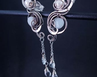 Unique "Butterfly" Wire Wrapped Dangle Earrings Jewelry for Women