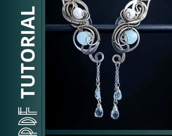 Wire Wrap Jewelry Tutorial: "Butterfly" stud earrings (PDF)
