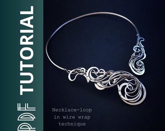 Tutorial Wire Wrap Necklace Jewelry Making Guide Step-by-Step Digital Download PDF