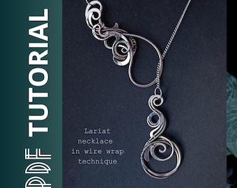 Wire Jewelry Tutorial: Openwork Lariat Necklace Pattern (PDF)
