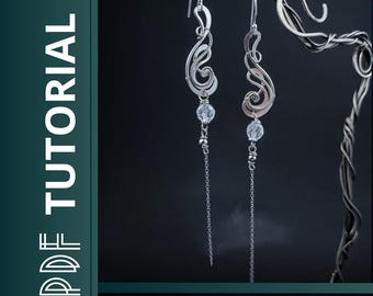 PDF Wire Wrap Tutorial | Symmetrical Beads Earrings | Step-by-Step Jewelry Making Guide | Handmade Earring Tutorial