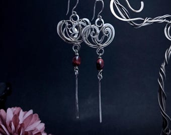 Wire Wrapped "Pumpkin" Earrings with Bull's Eye Unique Jewelry for Women