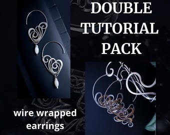 Tutorial Double Pack  Wire Wrap Earrings• 2 PDF Guides “Loops” & “Hoops”