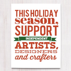 Support Artists, Printable Art, Wall Decor, Instant Download, Craft Show Display, Gift for Artists, Entrepreneur Gift, Buying Handmade image 1