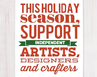 Support Artists, Printable Art, Wall Decor, Instant Download, Craft Show Display, Gift for Artists, Entrepreneur Gift, Buying Handmade