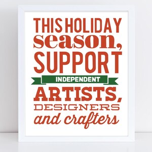 Support Artists, Printable Art, Wall Decor, Instant Download, Craft Show Display, Gift for Artists, Entrepreneur Gift, Buying Handmade image 2