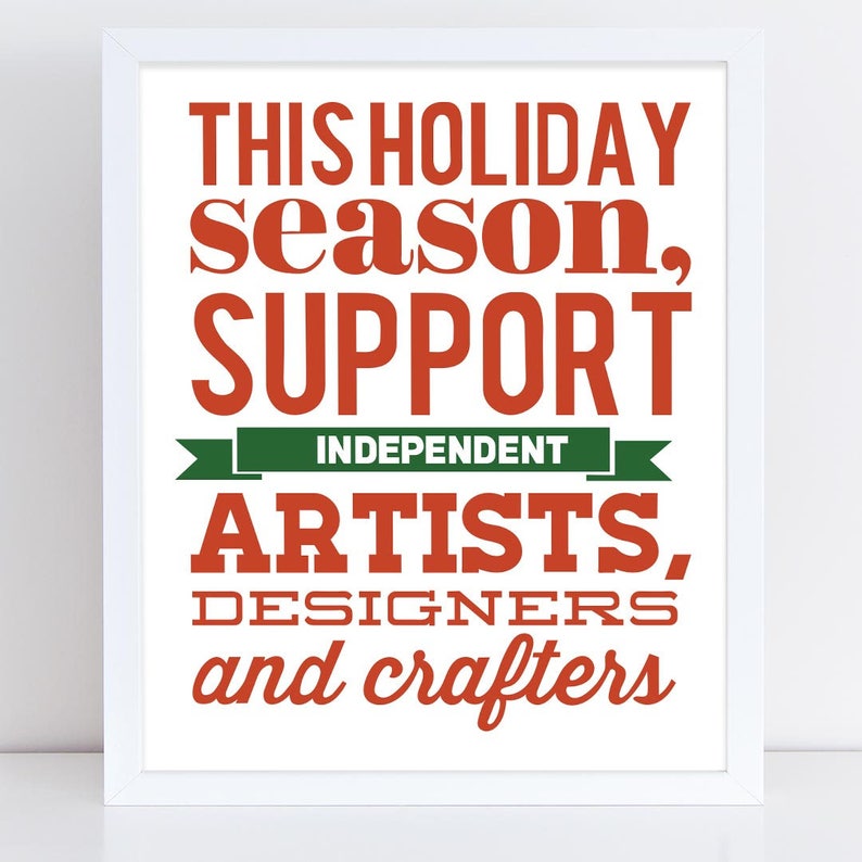 Support Artists, Printable Art, Wall Decor, Instant Download, Craft Show Display, Gift for Artists, Entrepreneur Gift, Buying Handmade image 2