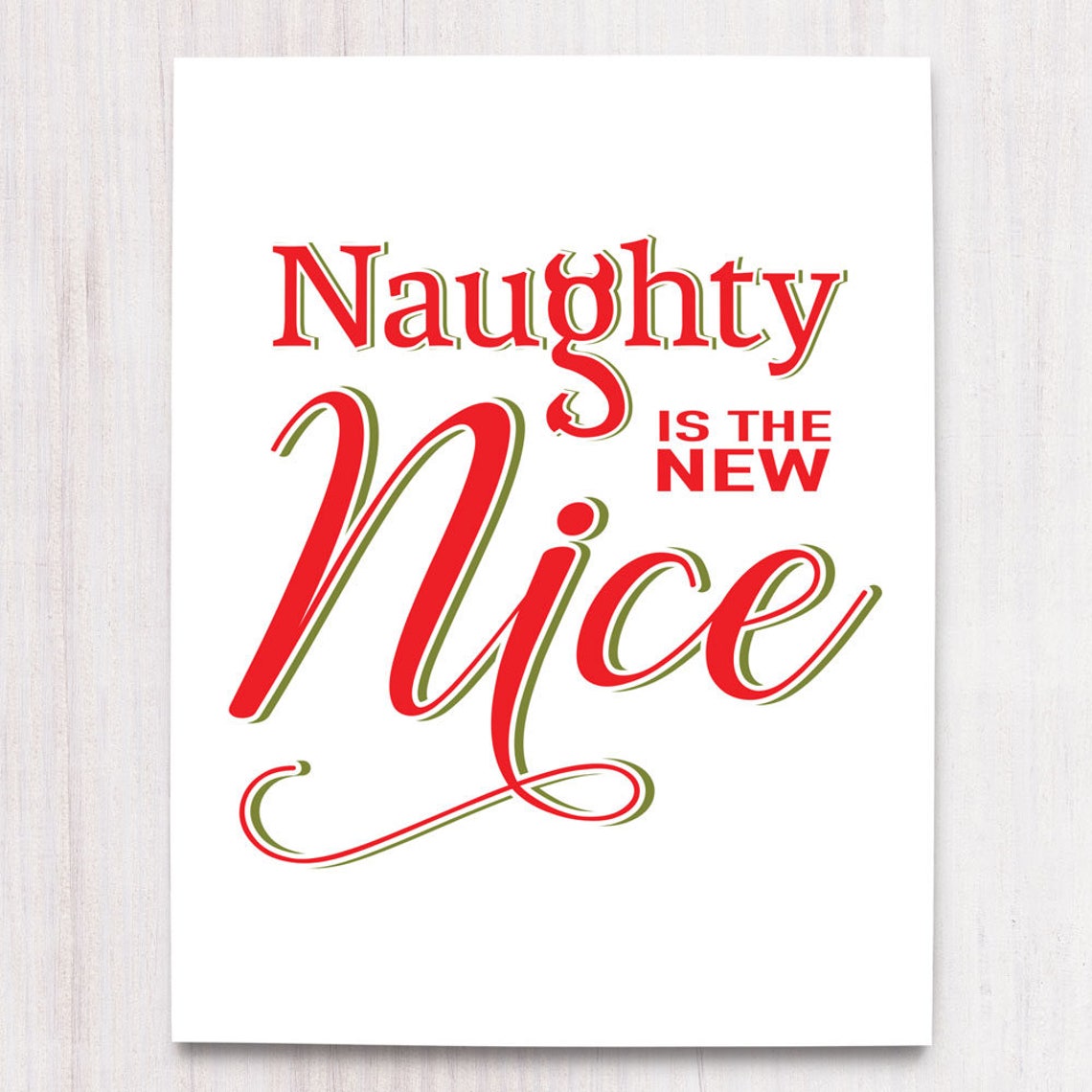 Naughty and Nice Christmas Decor Printable Art Wall Decor - Etsy