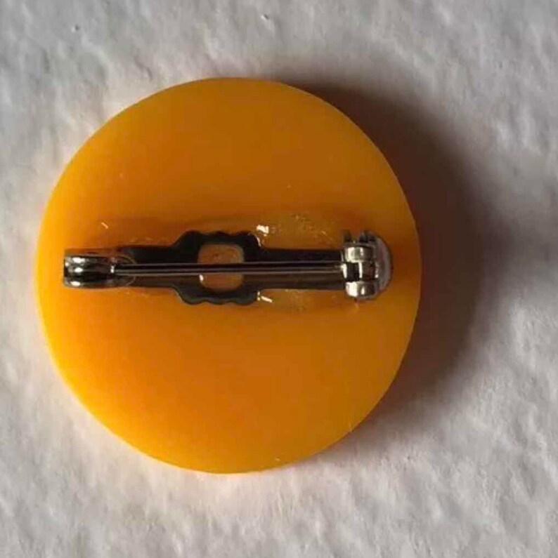 Orange fruit brooch resin orange charm brooch badge pin Roll safety catch lemon