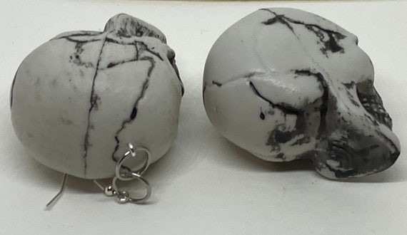 Large Skull Earrings Cute Giant Oversized Earrings 8.5 Cm Long Fun