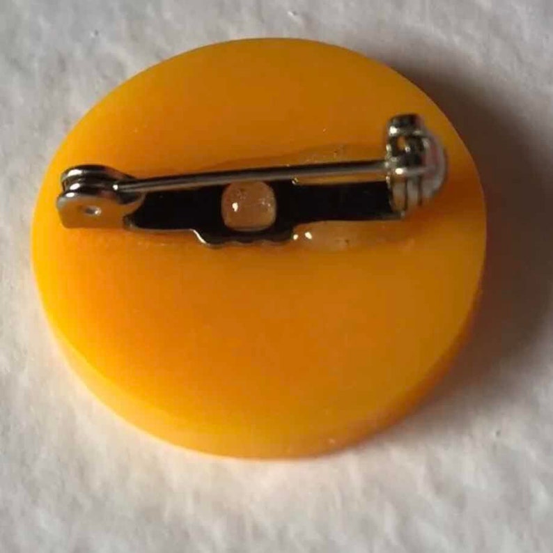 Orange fruit brooch resin orange charm brooch badge pin Roll safety catch lemon