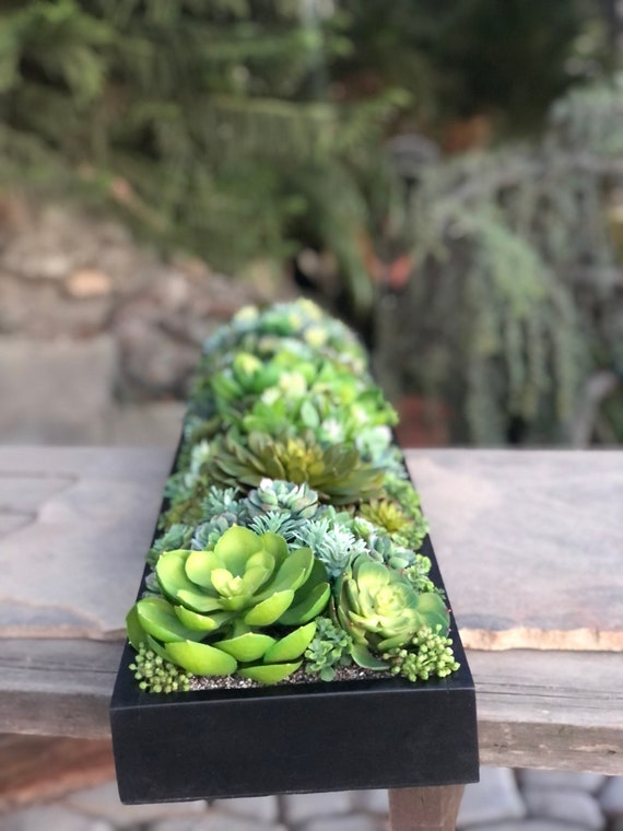 46 X 9 Extra Large Faux Succulent Arrangement Realistic Etsy