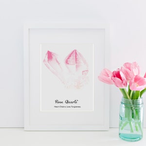 Rose Quartz Print: Chakra Gemstone Wall Art (Digital Download)