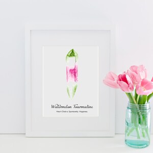 Watermelon Tourmaline Print: Chakra Gemstone Wall Art (Digital Download)