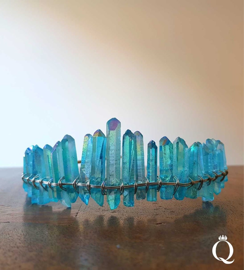 Aqua Aura Quartz Duchess Crown