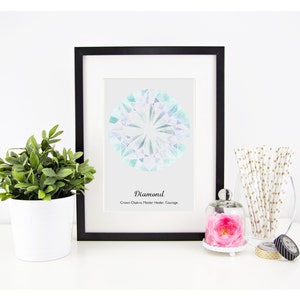 Diamond Gemstone Print: Chakra Wall Art (Digital Download)