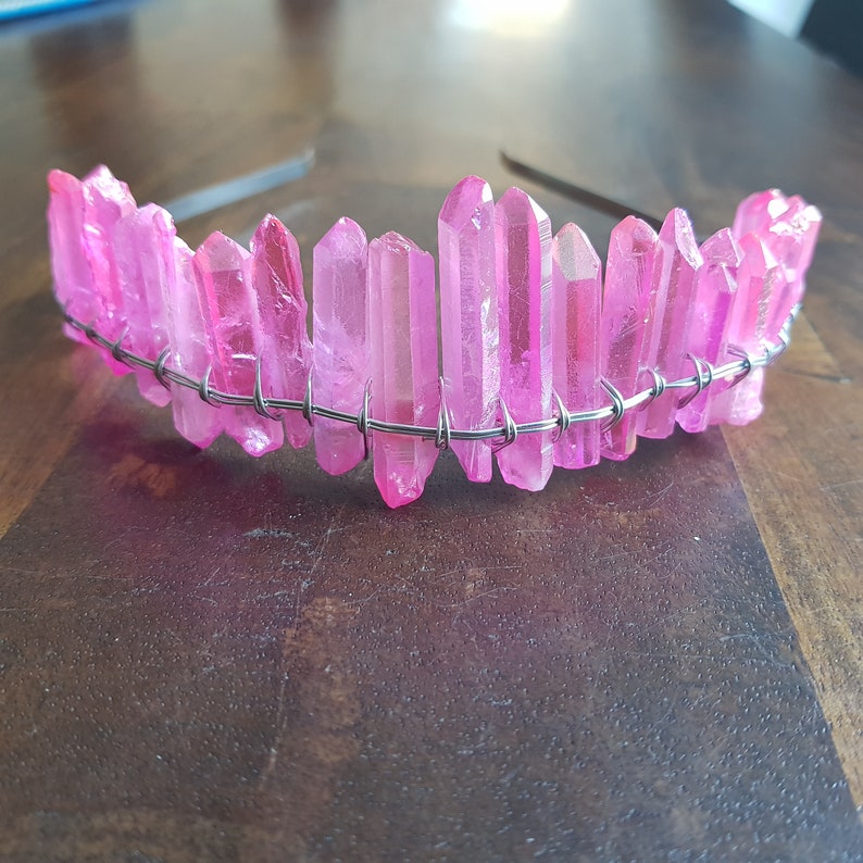 Rave Crown Crystal Point Crown Hippy Crown Narnia Crown Valentines Gift Burning Man Crown Gift For Her Quartz Accessories