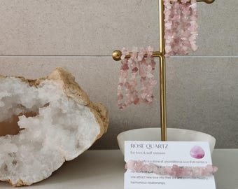 Rose Quartz Chip Bracelet