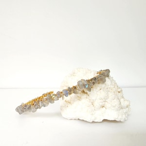 Labradorite Gemstone Headband: Wire Wrapped, Handcrafted