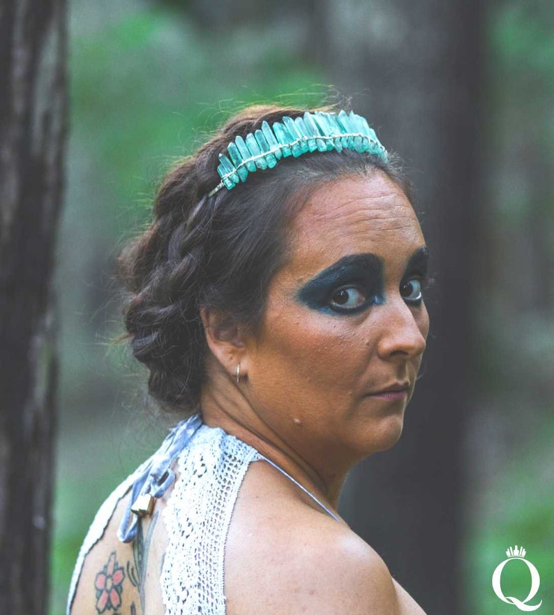 Aqua Aura Quartz Duchess Crown
