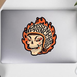 Vinylsticker passagiersprinses - skateboard, motor, bidon, helm, decoratief, scrapbooking