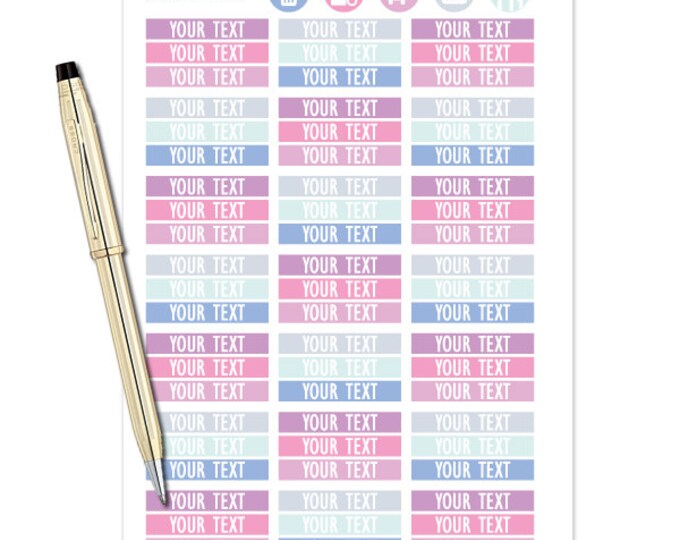 Planner Stickers Custom Headers - Whisper/fits Erin Condren Planner - Etsy