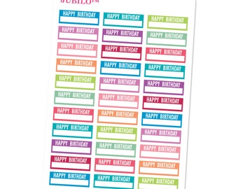 HAPPY BIRTHDAY Stickers.  Planner Stickers.  Happy Birthday Labels.