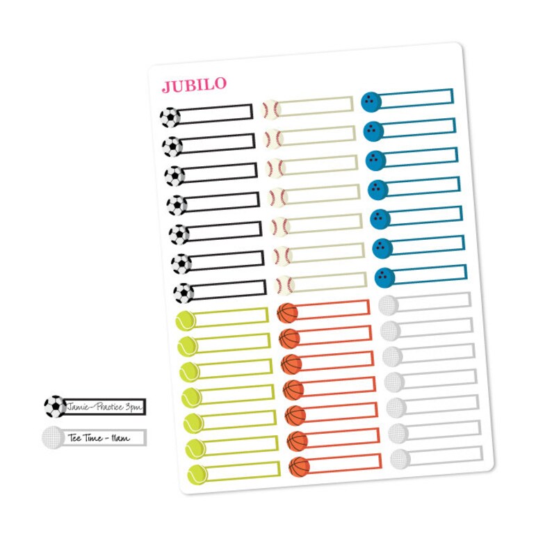 Planner Stickers - Sports Icon Stickers - Soccer, Basketball, Baseball ...