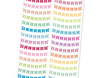 WEEKEND BANNER  BRIGHTS.  Planner Stickers.