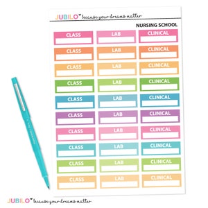 NURSING SCHOOL Planner Stickers, Student Nurse Planner Stickers