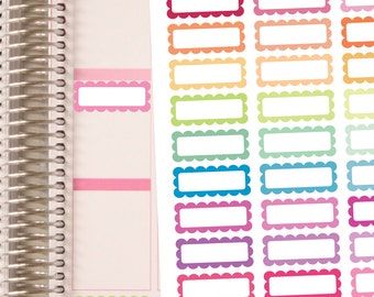 Scalloped Labels - Planner Stickers - Fits Erin Condren and Happy Planner!