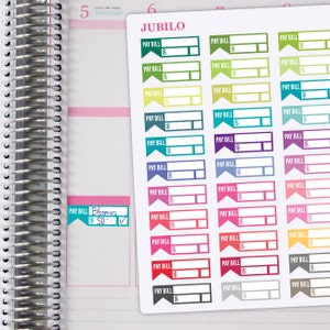 BILL DUE Planner Stickers.