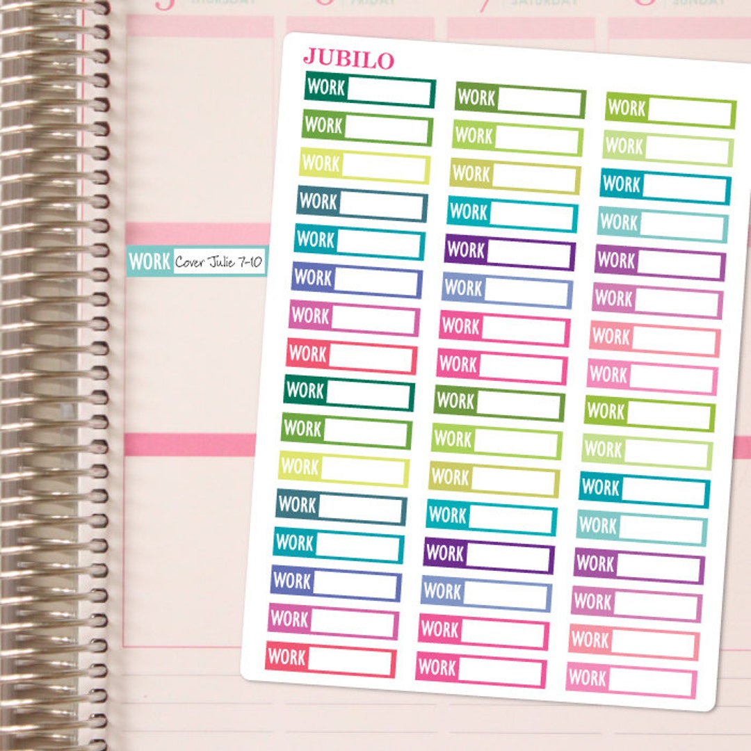 Planner Stickers - Work Stickers - Fits Erin Condren and Happy Planner ...