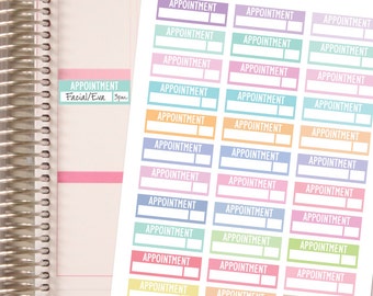 APPOINTMENT STICKERS - Pastels.  Planner Stickers.