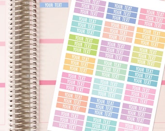 PASTELS CUSTOM HEADERS. Custom Planner Stickers.