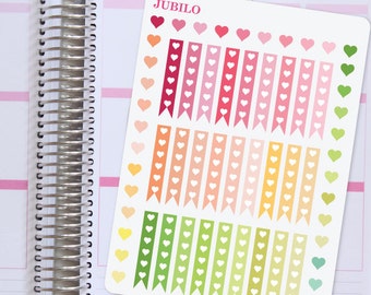 Planner Stickers Heart Checklist