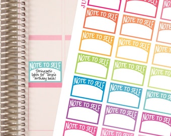 NOTE TO SELF Half Box Planner Stickers