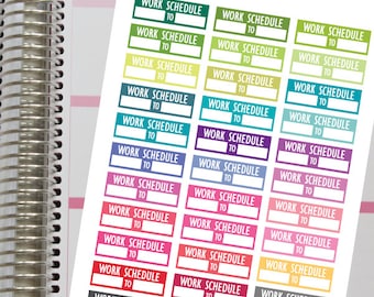 Planner Stickers Work Schedule Stickers