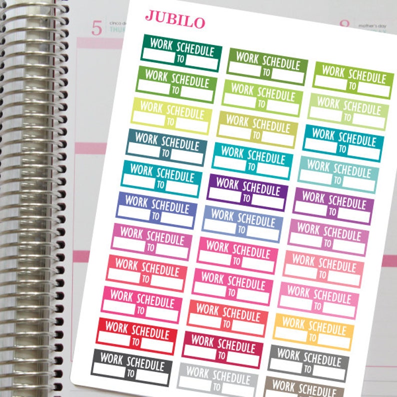 Planner Stickers Work Schedule Stickers Etsy