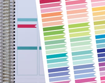 Planner Stickers - Skinny Flags - Fits Erin Condren Vertical and The Happy Planner!