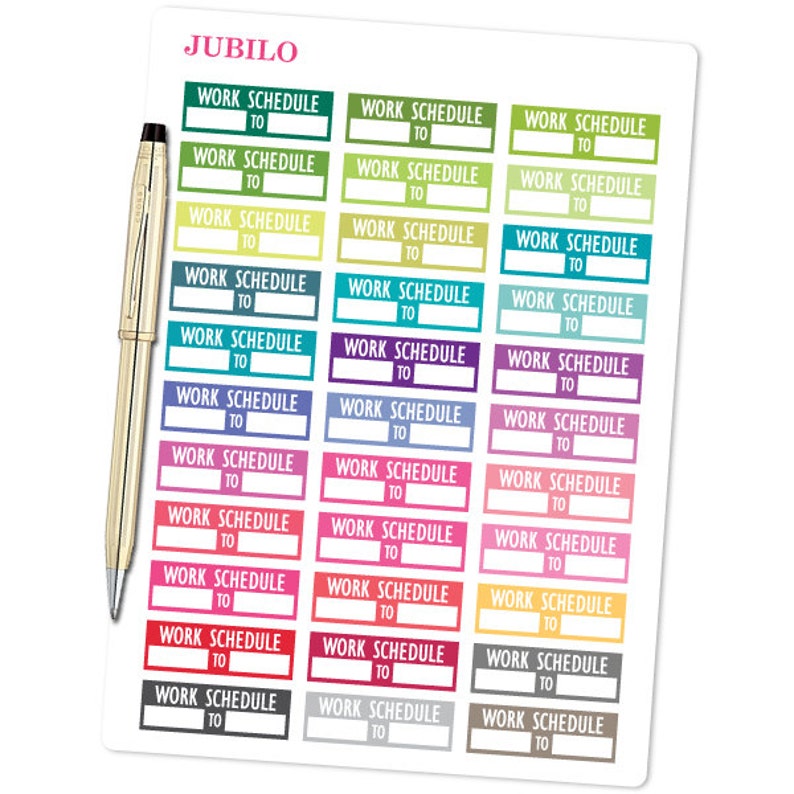 Planner Stickers Work Schedule Stickers image 2