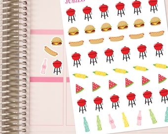 BBQ Stickers - Planner Stickers - Fits Any Planner!