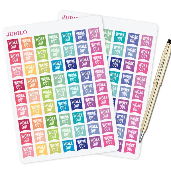 Planner Stickers Workout Flags