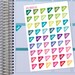 WORK STICKERS - SCALLOPED Corners.  Planner Stickers.  Calendar Stickers.  Journal Stickers. 