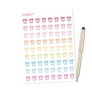 Alarm Clock Stickers - Planner Stickers - Fits Any Planner!